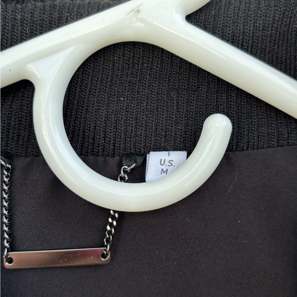 Chico's Black Bomber Jacket with Quilted Texture - Picture 8 of 8